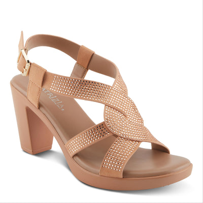 PATRIZIA Women's DRINA Slingback Cross-Over Heeled Sandals Blush EU 39 / US 8.5