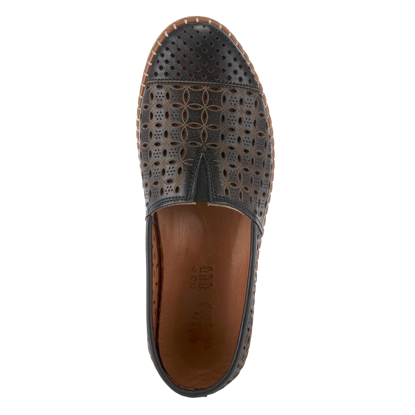 Spring Step Oralis Leather Loafers for Women - Comfortable Slip-On Shoes with Rubber Outsole - Ladies Casual Loafers with Low Heel - Black EU 38 / US 7.5-8