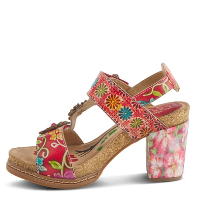 Spring Step L'Artiste Women's Guitarra Back Strap High Heel Sandal Red Multi EU 35 / US 5
