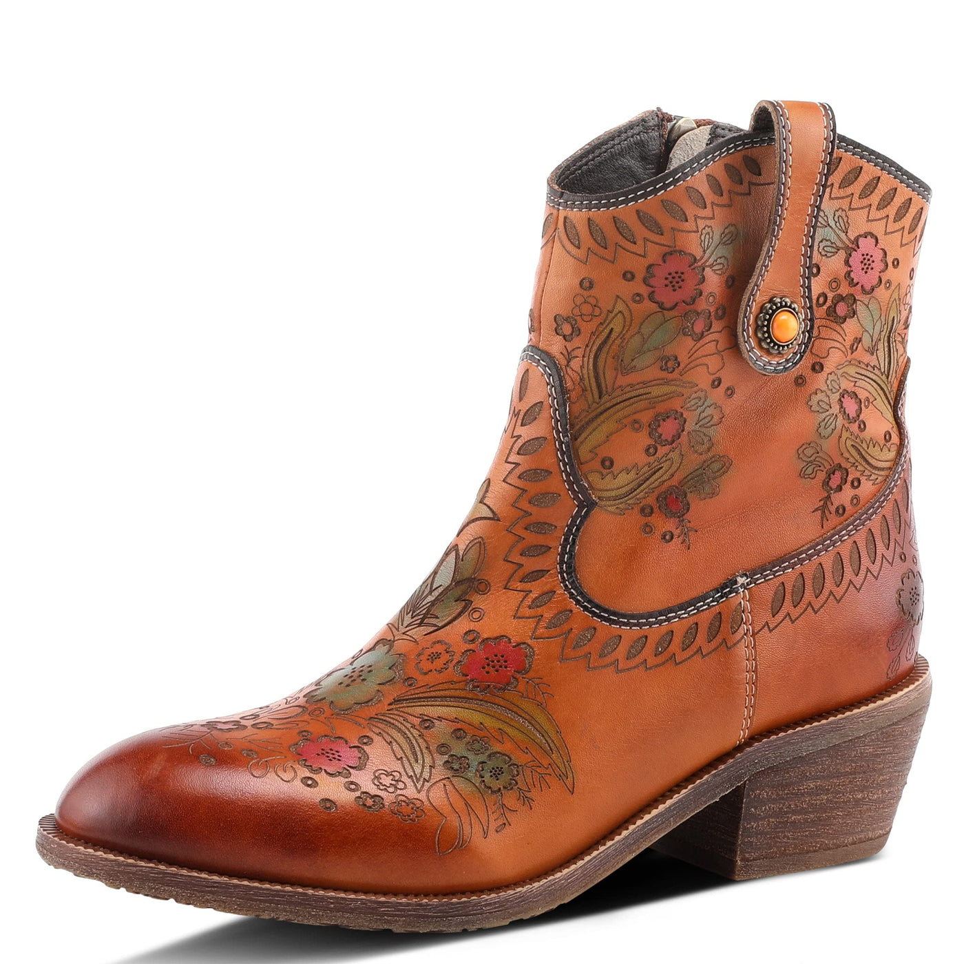 Spring Step L'Artiste Galop Boot for Womens - Ankle Boots with Inside Zipper Closure - Comfortable Western Ladies Boots for Outdoor - Camel EU 37 / US 6.5-7