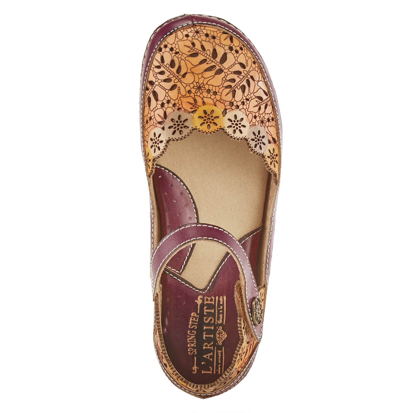 Spring Step L'Artiste Women's Kysandra-Fleur Mary-Jane Shoe Purple Multi EU 40 / US 9