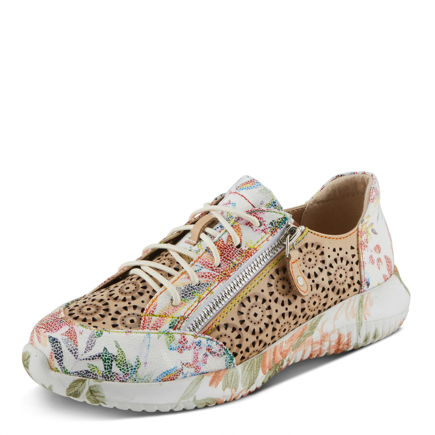 L'Artiste by Spring Step Women's Jazzie Sneaker, Beige Multi, 7.5-8