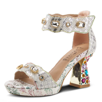 Spring Step L'Artiste Women's Jewell Quarter Strap Sandal Ice EU 38 / US 7.5-8