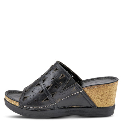 Spring Step Women's Fusawedge Wedge Sandal Black EU 40 / US 9