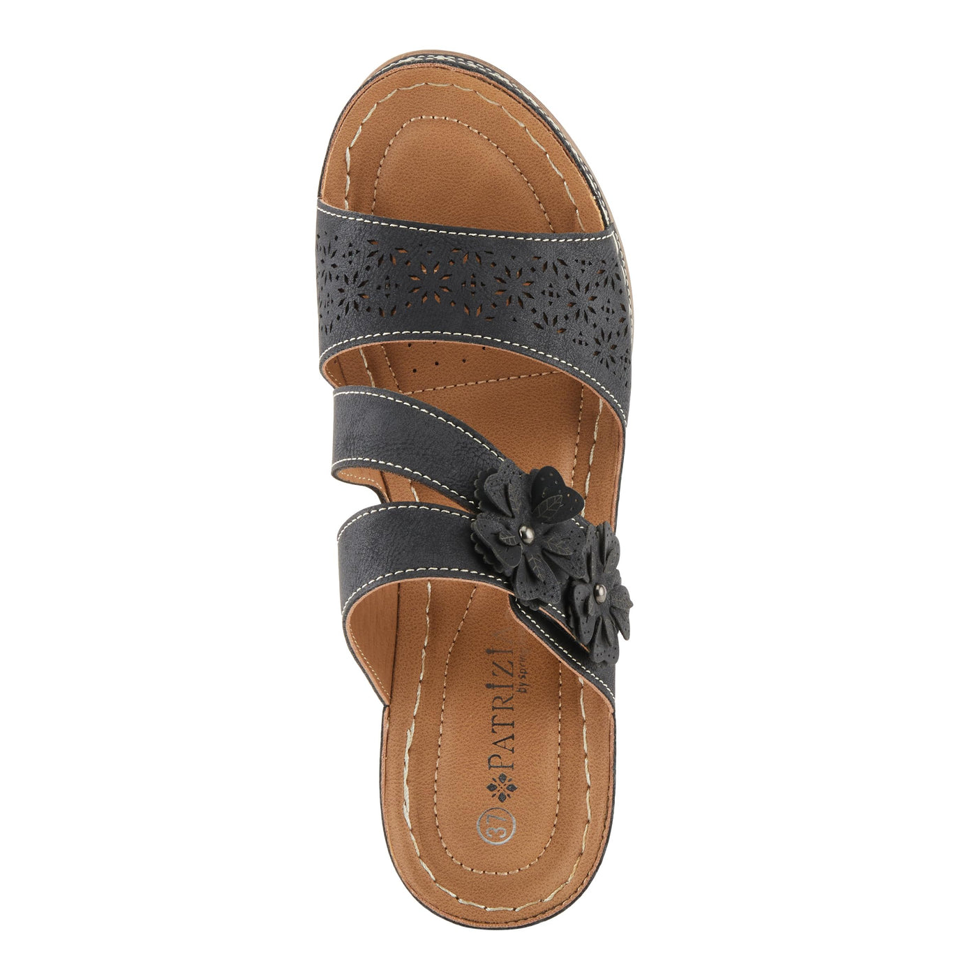 PATRIZIA Women's LOLLY Slide Wedge Sandals Black EU 37 / US 6.5-7
