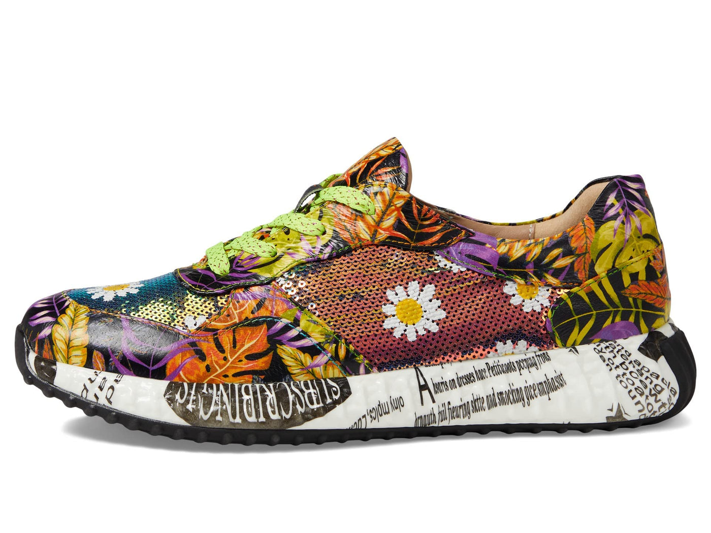 Spring Step L'Artiste Women's Zingy Fashion Sneaker Yellow Multi EU 36 / US 5.5-6