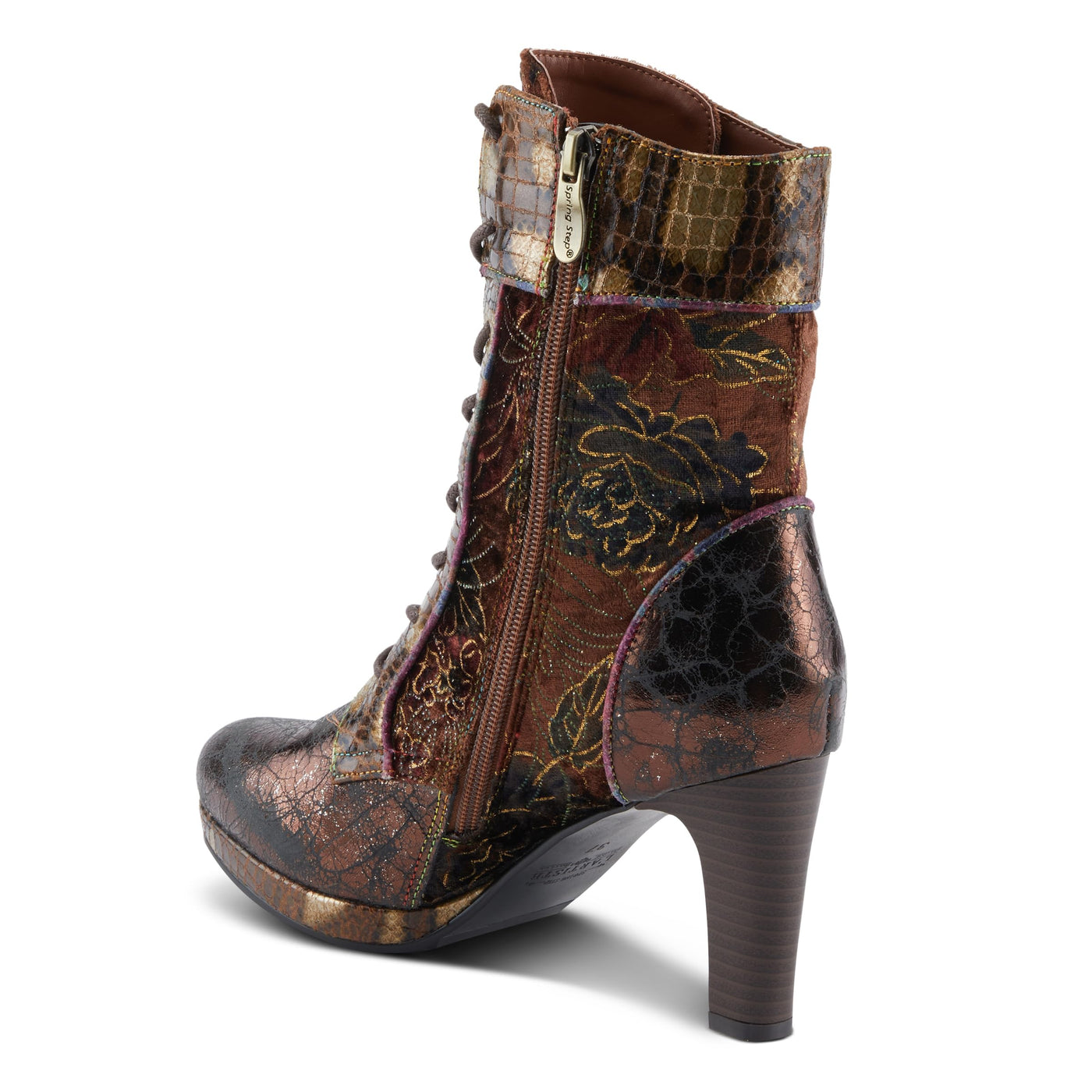 Spring Step L'Artiste Abra Women's Bold Bootie - Fierce Fashionista, Chic & Stand-Out Ankle Boots Bronze Multi EU 41 / US 9.5-10