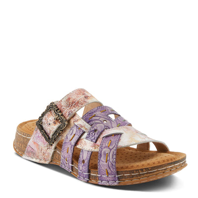 Spring Step L'Artiste Women's CALAMITYJAY Shimmering Comfort Sandals | Stylish and Practical Purple Multi EU 40 / US 9