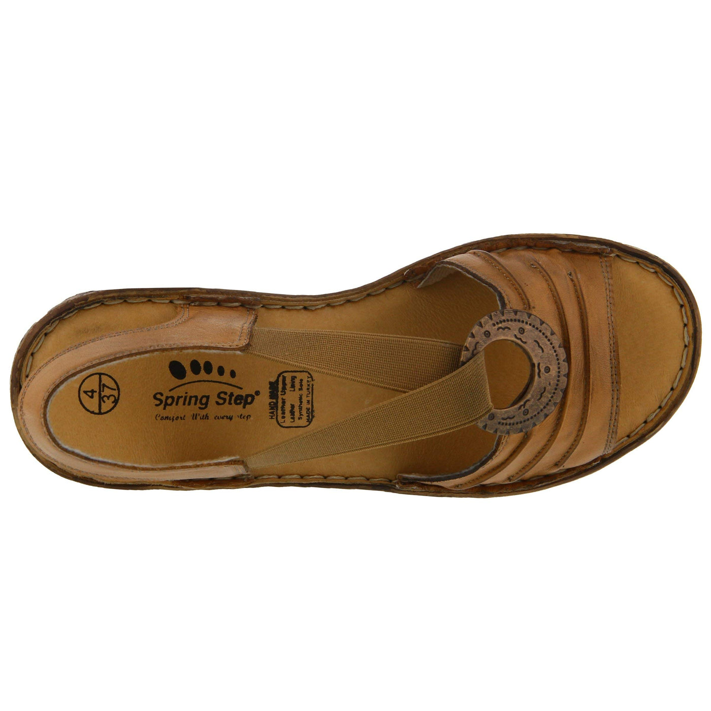 Spring Step KARMEL Sandal, Camel, 36 Medium EU 5.5-6 US