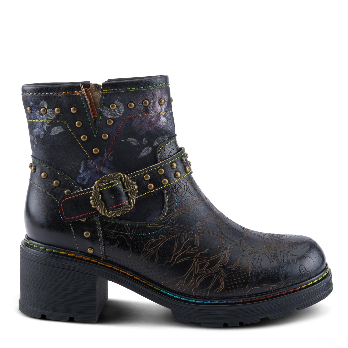L'Artiste by Spring Step Women's Branchout Fashion Boot, Black Multi, 11