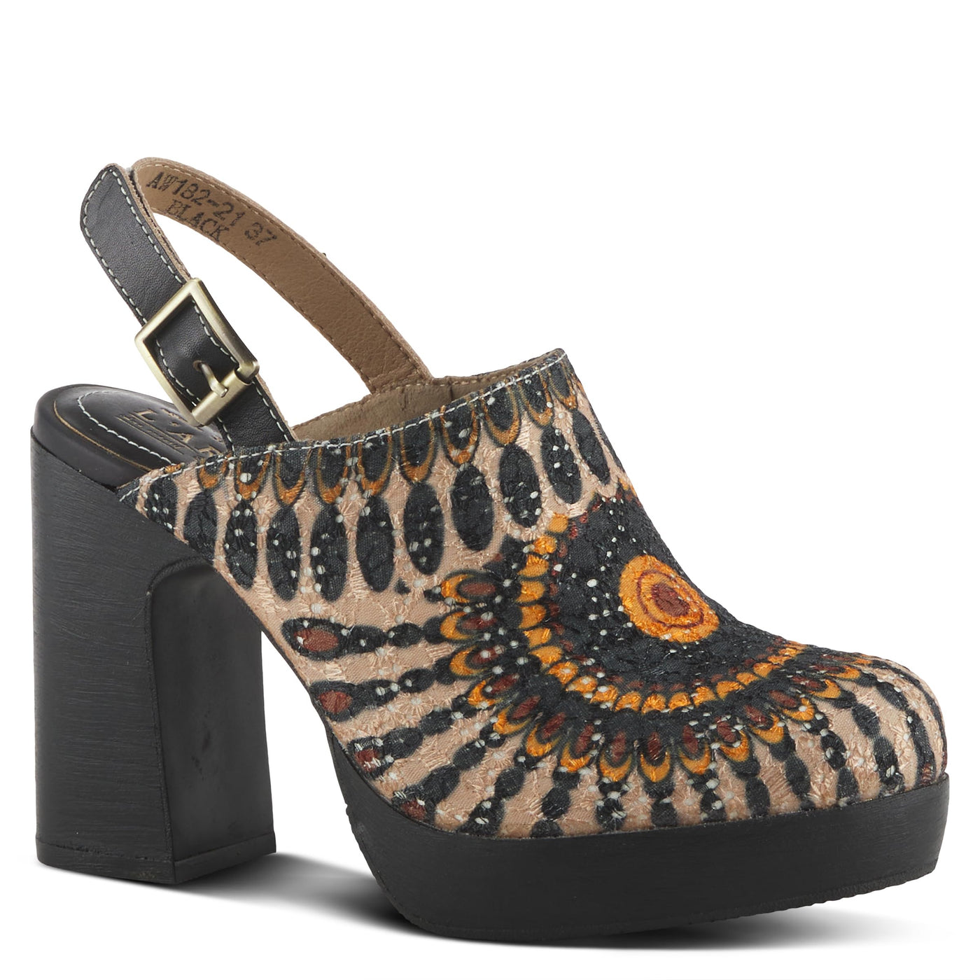 Spring Step L'Artiste Women's Zipi Leather Shootie Black Multi EU 37 / US 6.5-7