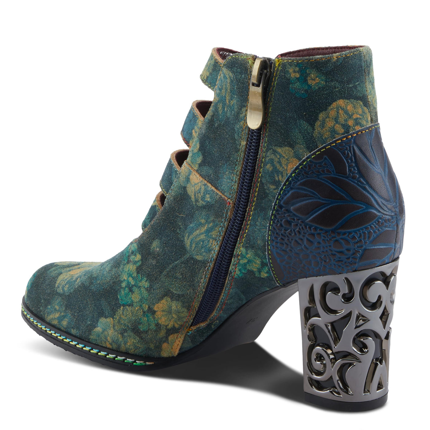 Spring Step L'Artiste Ivyisla Women's Versatile Shootie - Perfect with Leggings, Socks, or Barefoot, Chic & Comfortable Booties Green Multi EU 39 / US 8.5