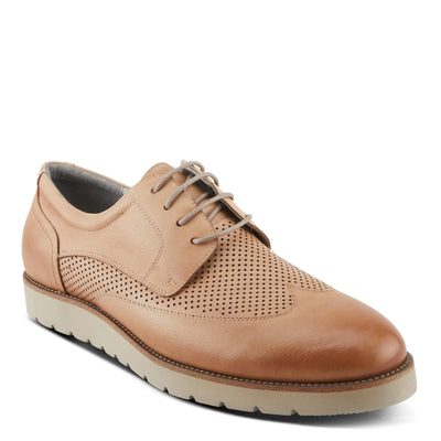 Spring Step L'Artiste Men's Adler Hand-Painted Ombre Leather Shoes - Padded Collar, Rugged Rubber Sole Beige EU 44 / US 10.5-11