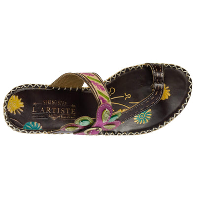 L'ARTISTE Women's Slide Sandal Santorini Brown 40