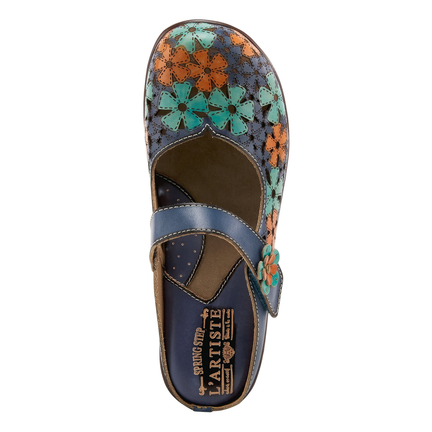 Spring Step L'Artiste Women's Anana Mary-Jane Shoe Blue Multi EU 37 / US 6.5-7