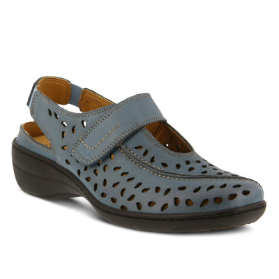 Spring Step Women's Fogo Leather Slingback Shoe Denim Blue