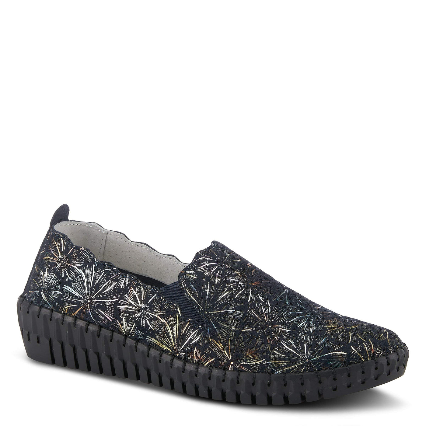 Spring Step Women's Saszier Wedge Navy Multi EU 39 / US 8.5