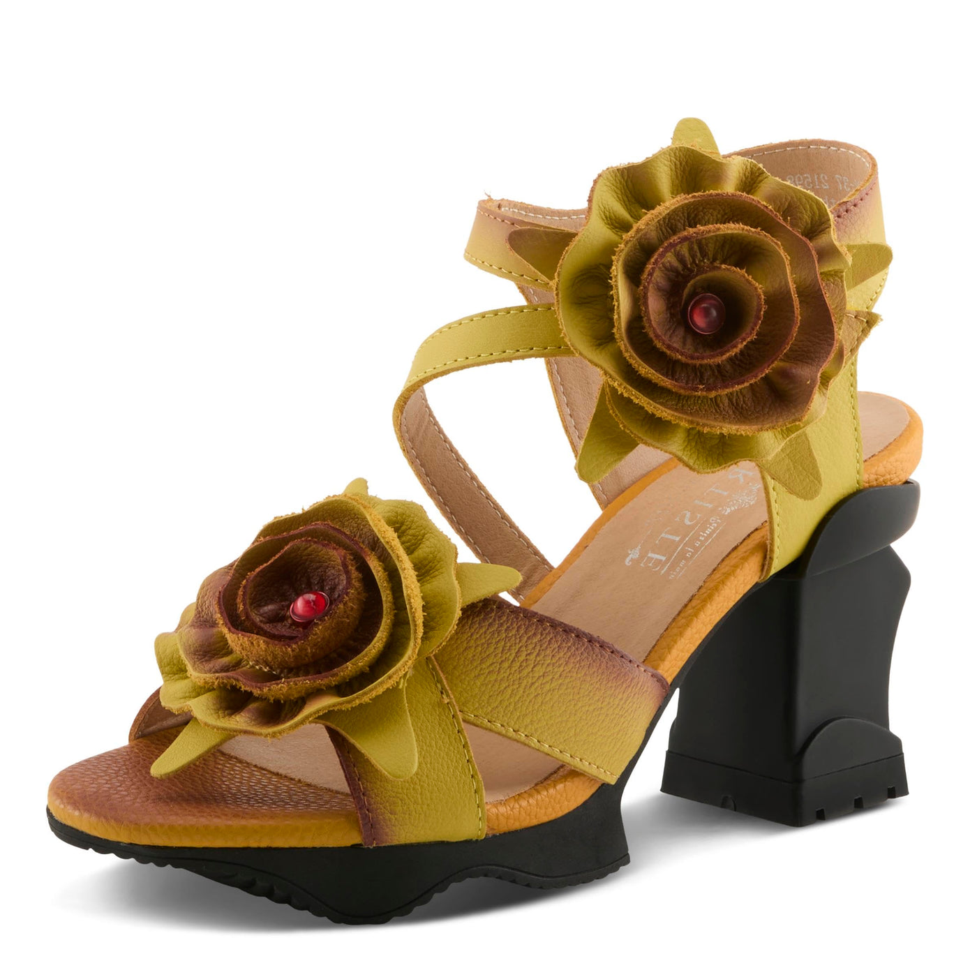 Spring Step L`Artiste Women's Shelly Ankle Strap Sandal Yellow EU 41 / US 9.5-10