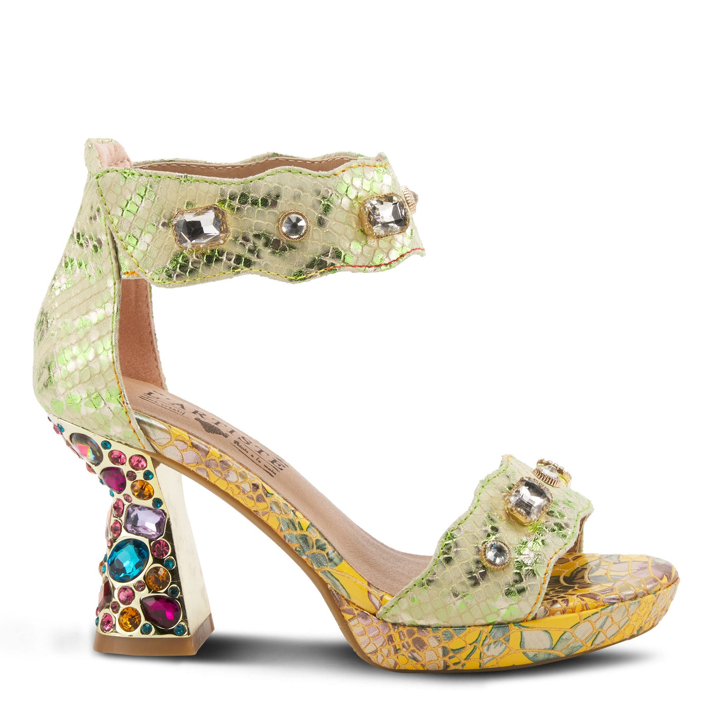 Spring Step L'Artiste Women's Jewell Quarter Strap Sandal Yellow EU 37 / US 6.5-7