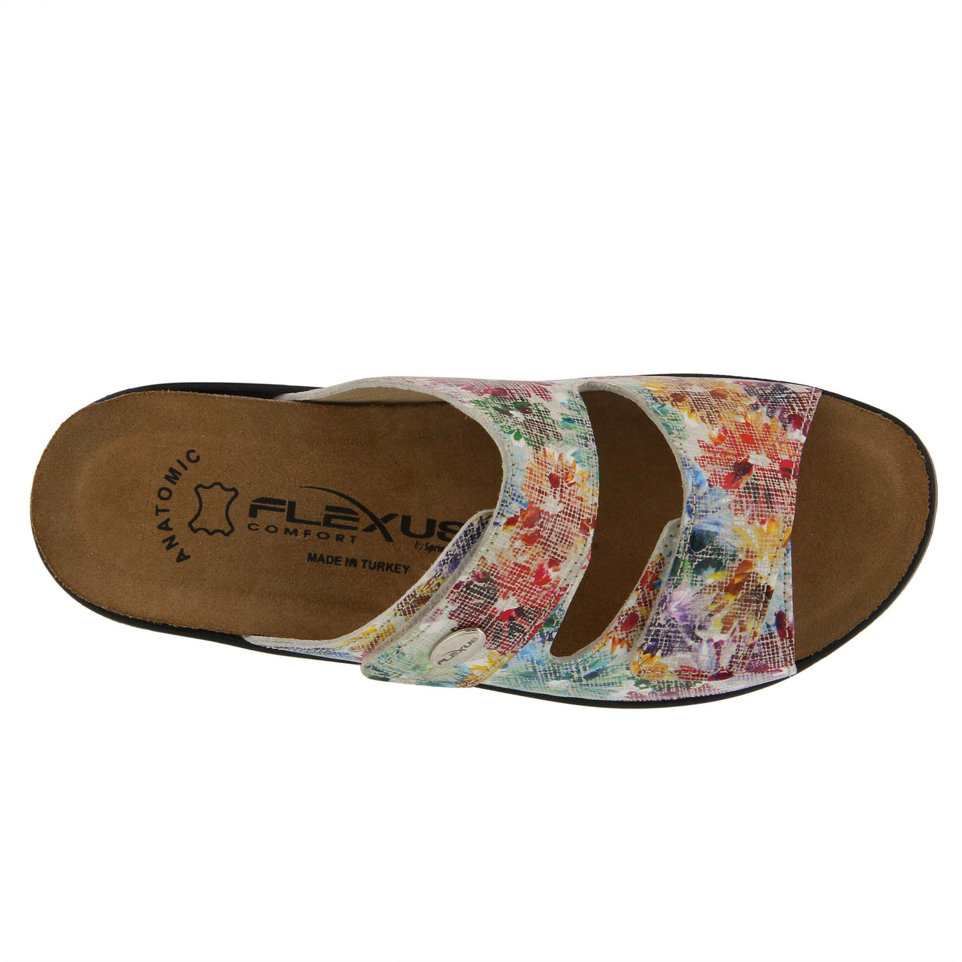 Spring Step Flexus Women's Bellasa Slide Sandal White Multi EU 37 / US 6.5-7