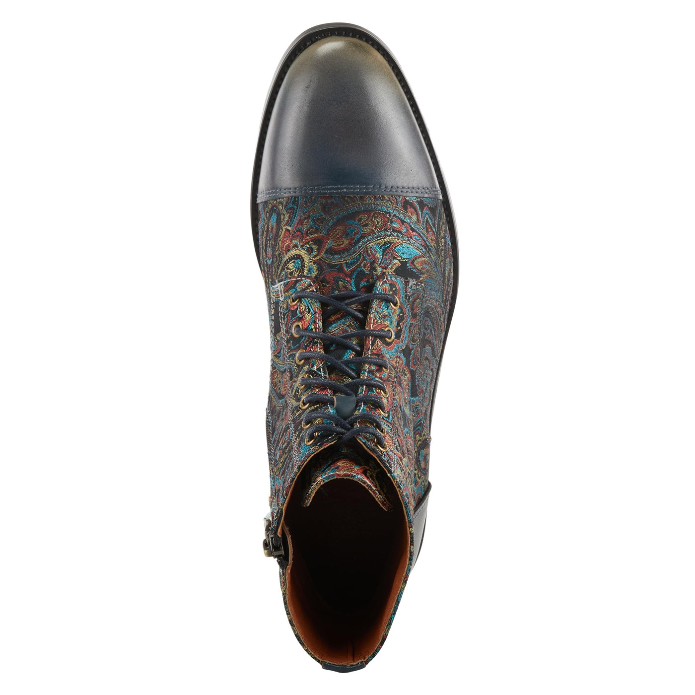 Spring Step L'Artiste Men's Berger Leather Bootie Blue Multi EU 44 / US 10.5-11