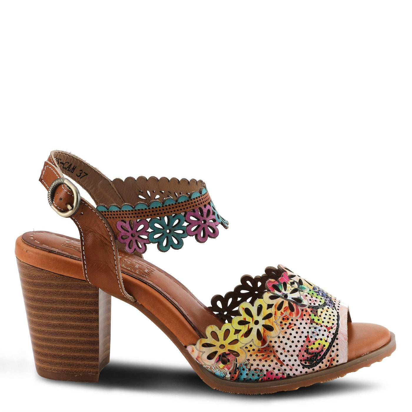 L'Artiste by Spring Step Floradacious Camel Multi Leather EU 41 (US Women's 9.5-10) M