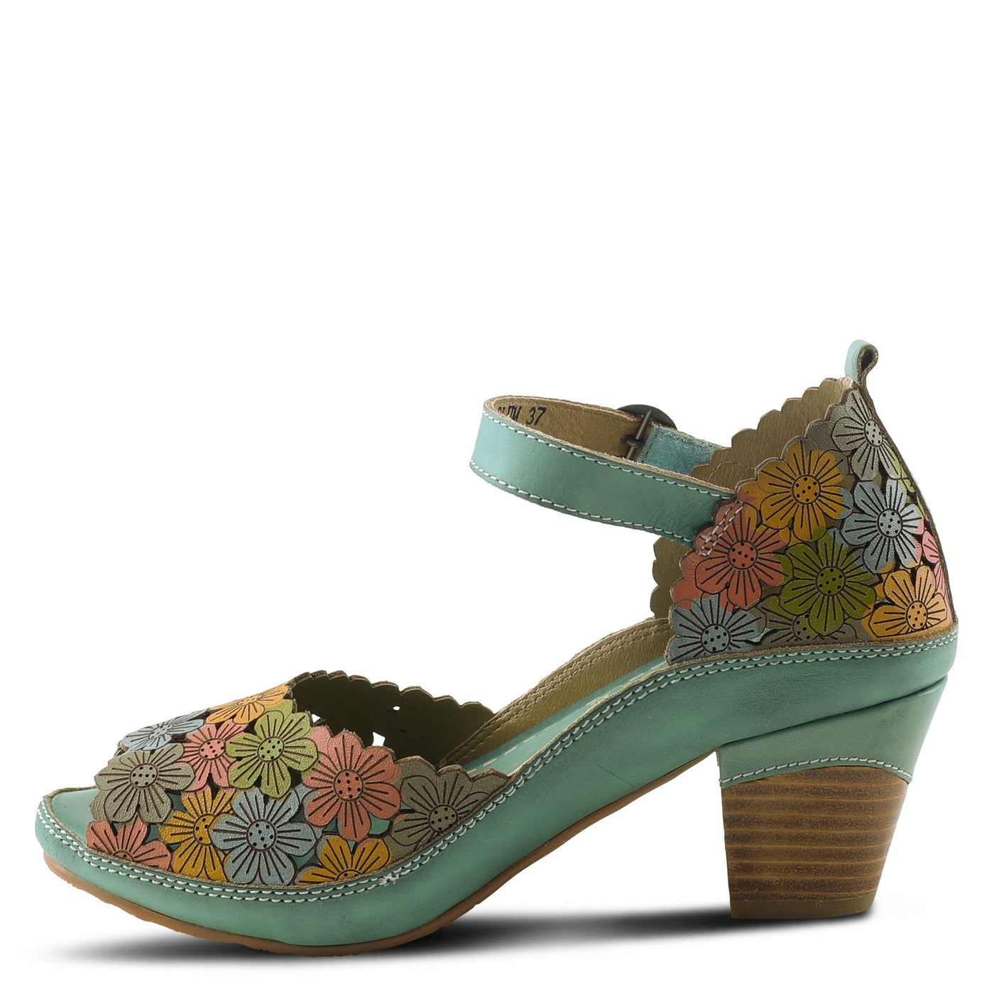 Spring Step L'Artiste Women's Avnia Ankle Strap Shoe Blue Multi EU 36 / US 5.5-6