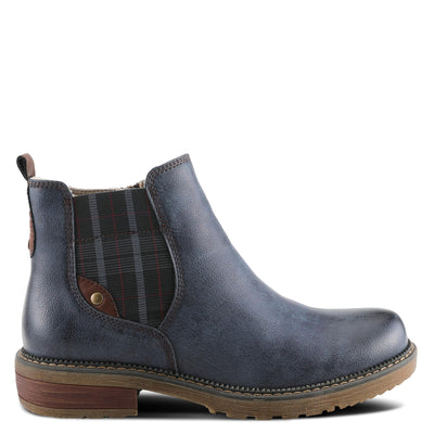 Spring Step Women's Nonia Sneaker for Women | Chelsea Inspired Ankle Boots with Plaid Elastic Stretch Navy EU 37 / US 6.5-7