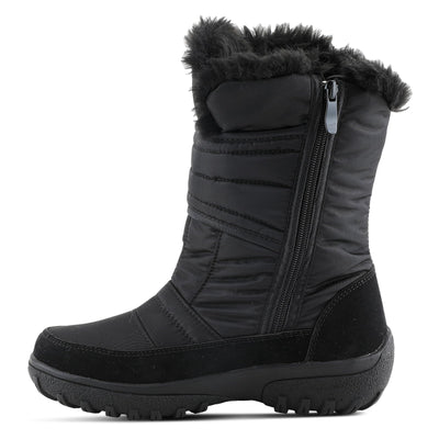 Flexus Spring Step Karpen Mid Calf Boots for Women - Ladies Waterproof Nylon Boots with Zipper - Womens Snow Boots for WinterBlack EU 41 / US 9.5-10