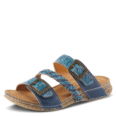 Spring Step L'Artiste Women's Astra Slide Sandal Blue EU 37 / US 6.5-7