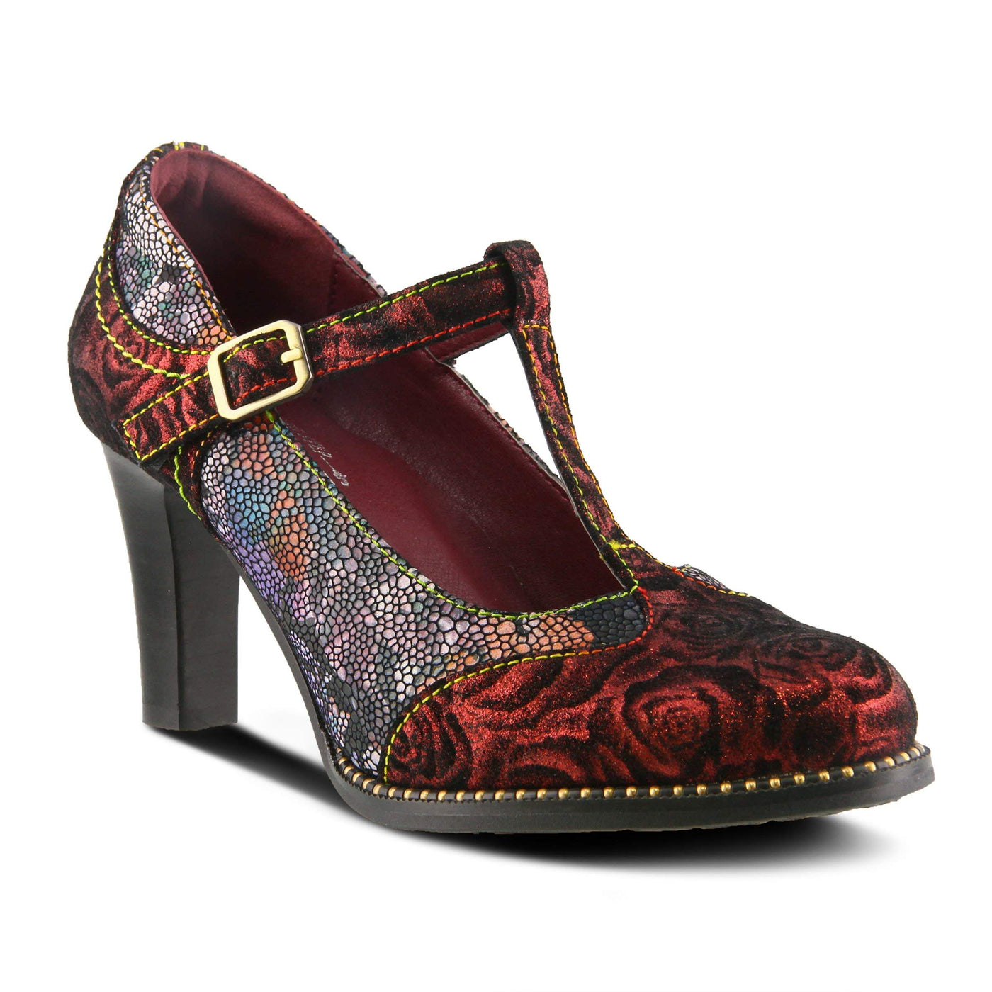 L'Artiste by Spring Step Mazie Bordeaux Multi Shoe US 9.5-10