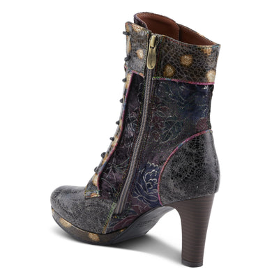 Spring Step L'Artiste Abra Women's Bold Bootie - Fierce Fashionista, Chic & Stand-Out Ankle Boots Pewter Multi EU 37 / US 6.5-7