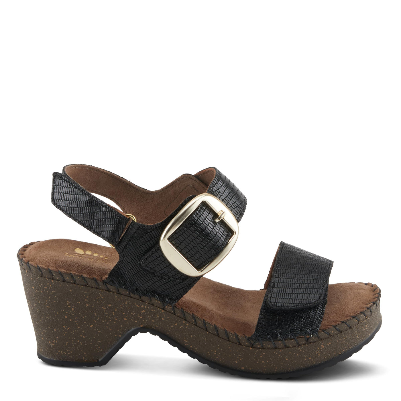Spring Step CHENDA Women's Demi Wedge Sandals - Stylish & Comfortable, Sumptuous Suede Footbed