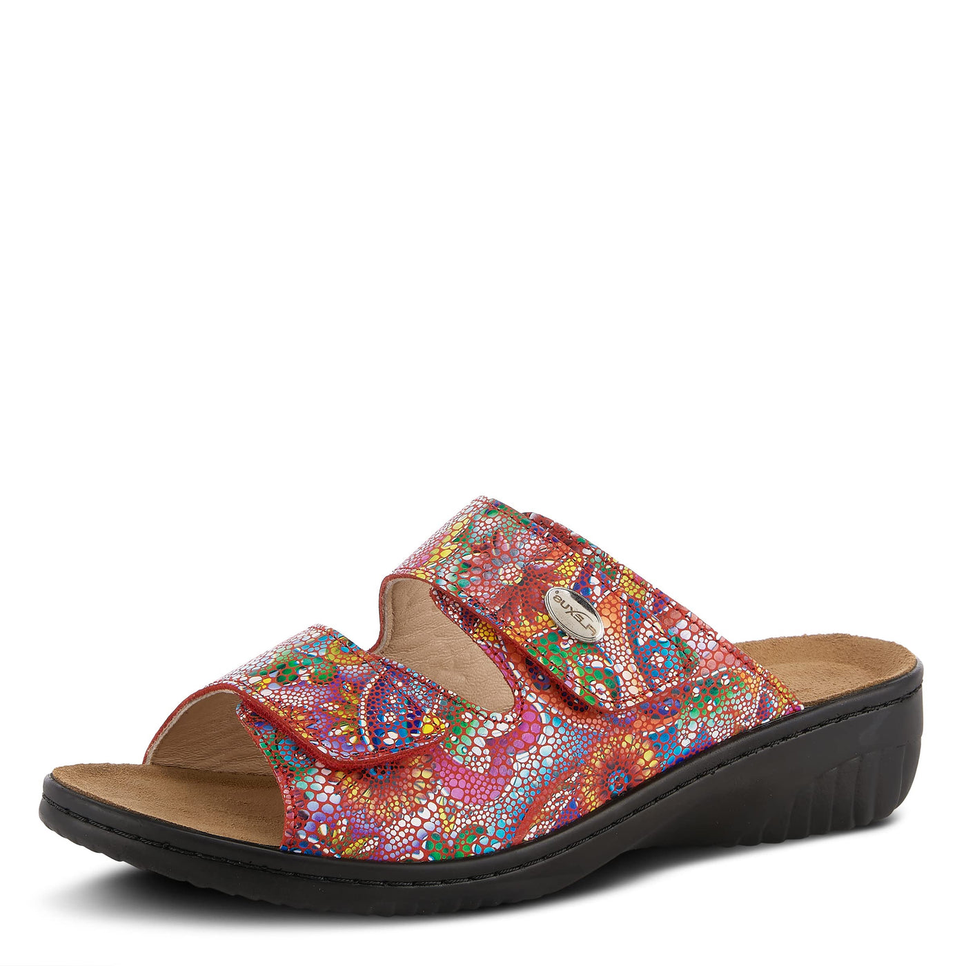 Spring Step Flexus Women's Bellasa Slide Sandal Red Multi EU 39 / US 8.5