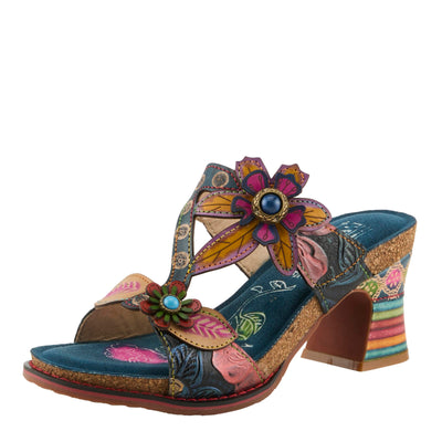 Spring Step L'Artiste Women's Rossie Slide High Heel SandalNavy Multi EU 36 / US 5.5-6