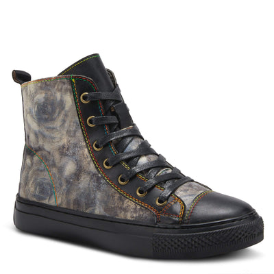 Spring Step L'Artiste' Women's Combat-Rose Fashion Boot, Black, 5.5-6