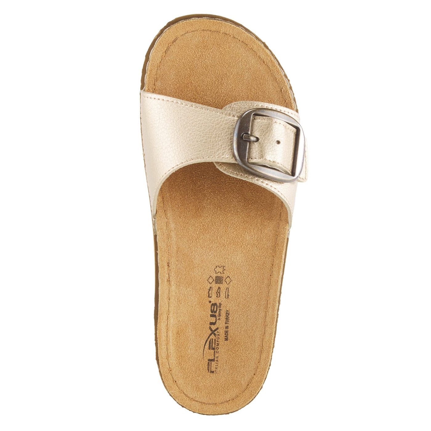 Flexus Women's Baronca Slide Sandal Gold EU 37 / US 6.5-7