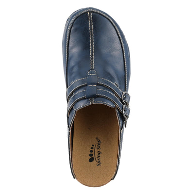 Spring Step Happy Mule Clogs for Women - Ladies Slip-On Clogs with Ajdustable Straps - Comfortable Slip-On Loafers for Women - Navy EU 42 / US 10.5-11