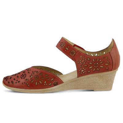 Spring Step Women's Nougat Wedge Sandal, Red, 39 EU/8.5 M US