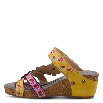 Spring Step L'Artiste Women's Delight Sandals Yellow Multi EU 37 / US 6.5-7