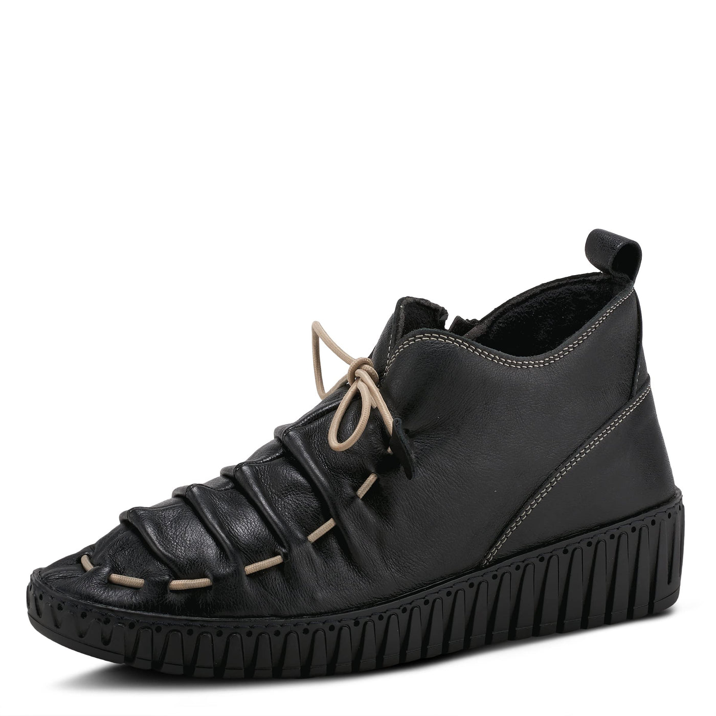 Spring Step Nespea Booties for Women - Waterproof Leather Women's Shoes with Zipper Closure - Western Ankle Boots for Women with Low Heel - Black EU 39 / US 8.5