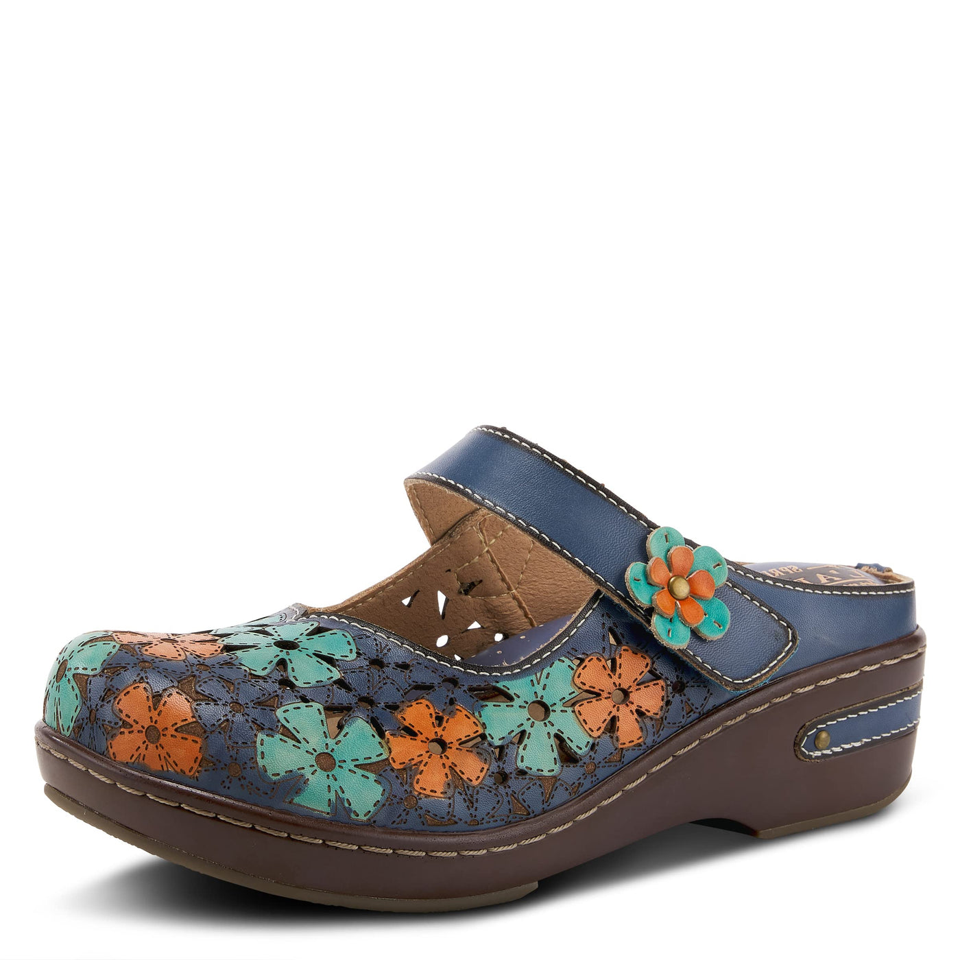 Spring Step L'Artiste Women's Anana Mary-Jane Shoe Blue Multi EU 37 / US 6.5-7