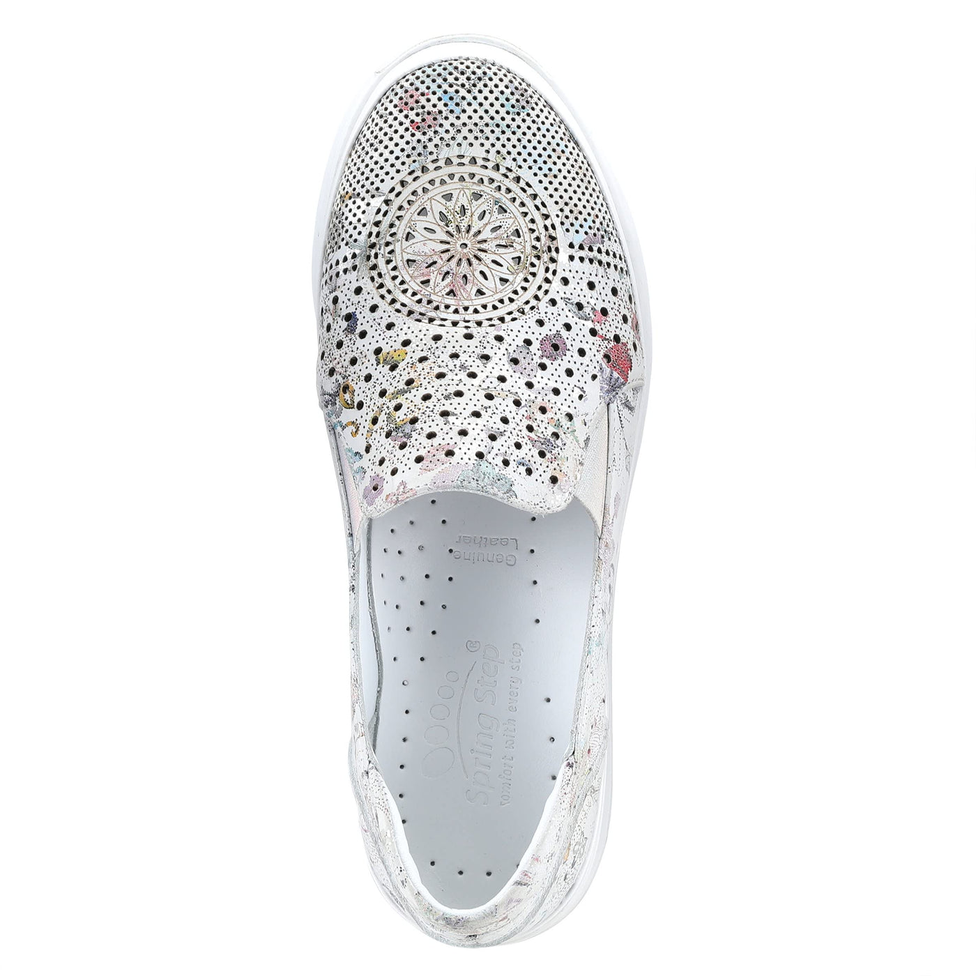 Spring Step Women's Roxy Slip-On Shoe White Multi EU 37 / US 6.5-7