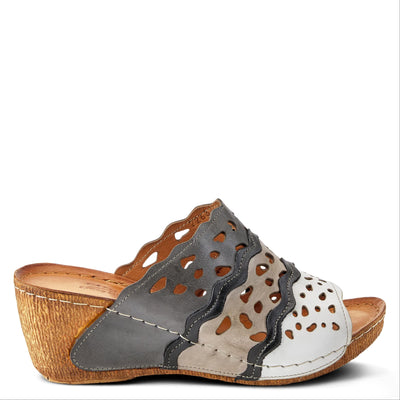 Spring Step Women's Footy Shoes, Grey Multi, 8.5