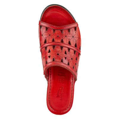 Spring Step Women's Fusawedge Wedge Sandal Red EU 36 / US 5.5-6