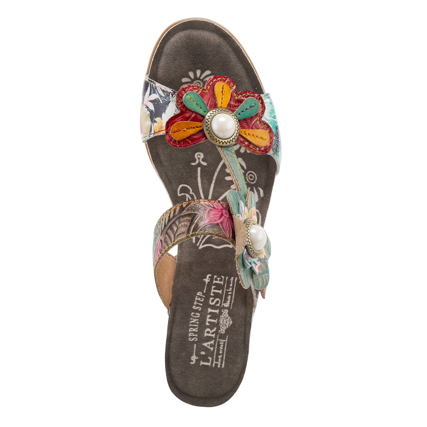 Spring Step L'Artiste Women's Bari Slide Sandal Grey Multi EU 36 / US 5.5-6