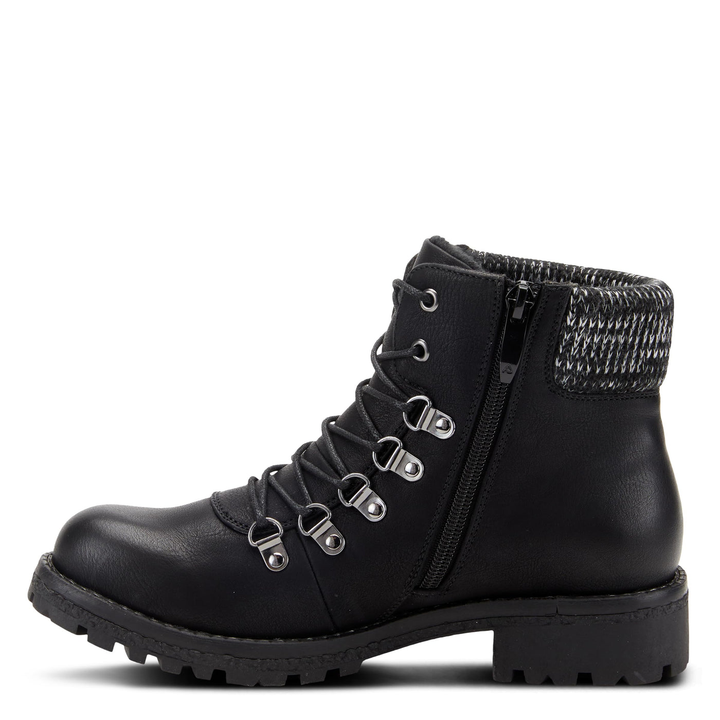 PATRIZIA Spring Step Clarris Lace-Up Booties for Women - Ladies Boots with Cozy Faux Fur Lining - Tonal Stitching Ankle Boots for Womens