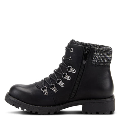 PATRIZIA Spring Step Clarris Lace-Up Booties for Women - Ladies Boots with Cozy Faux Fur Lining - Tonal Stitching Ankle Boots for Womens