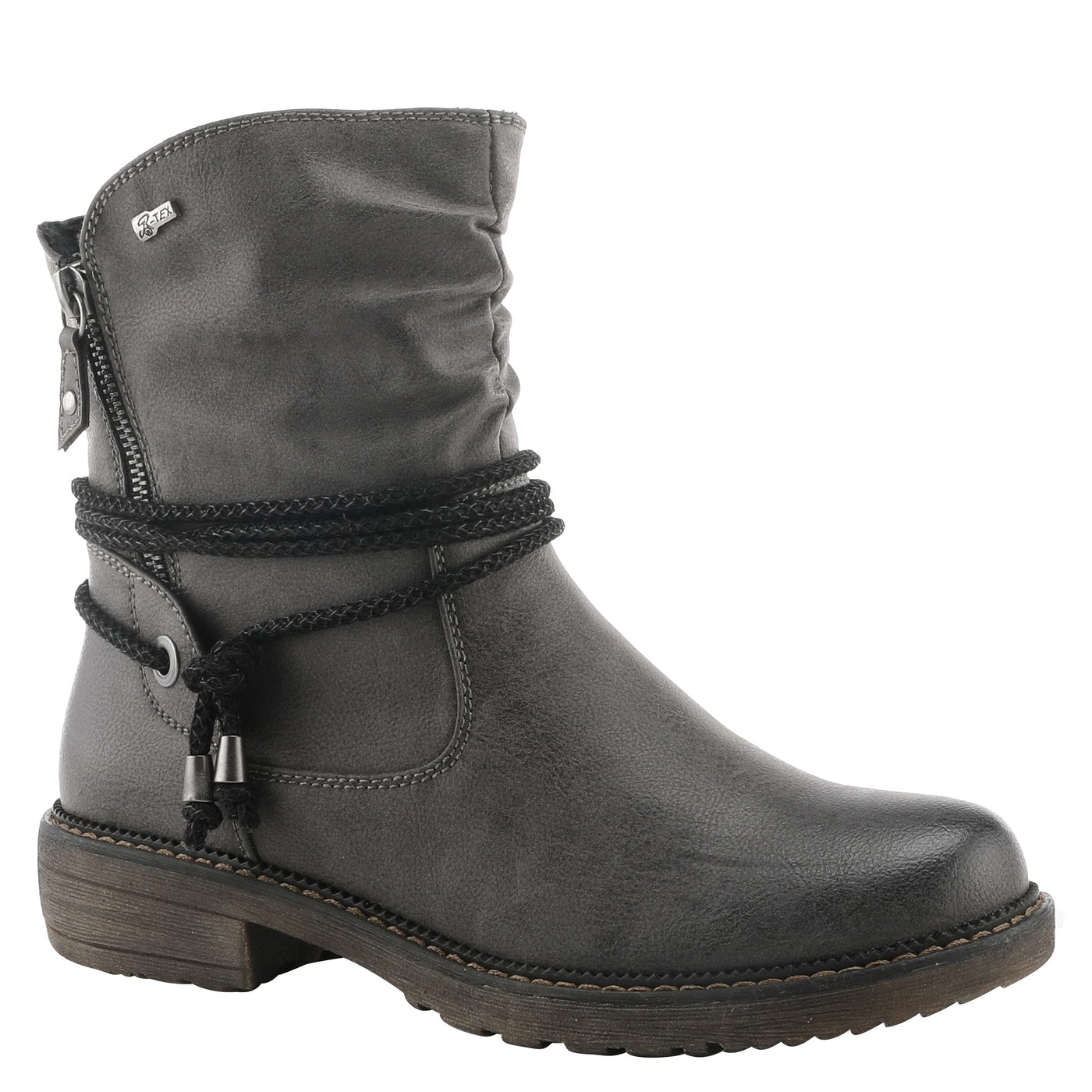 Spring Step Relife Kathie Mid-Calf Boots for Women - Waterproof Ladies Boots With Zipper Closure - Western Low Heel Ankle Boots for Women - Grey EU 36 / US 5.5-6