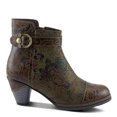 L'Artiste by Spring Step Women's Antilles Boho Booties, Olive Green, 10